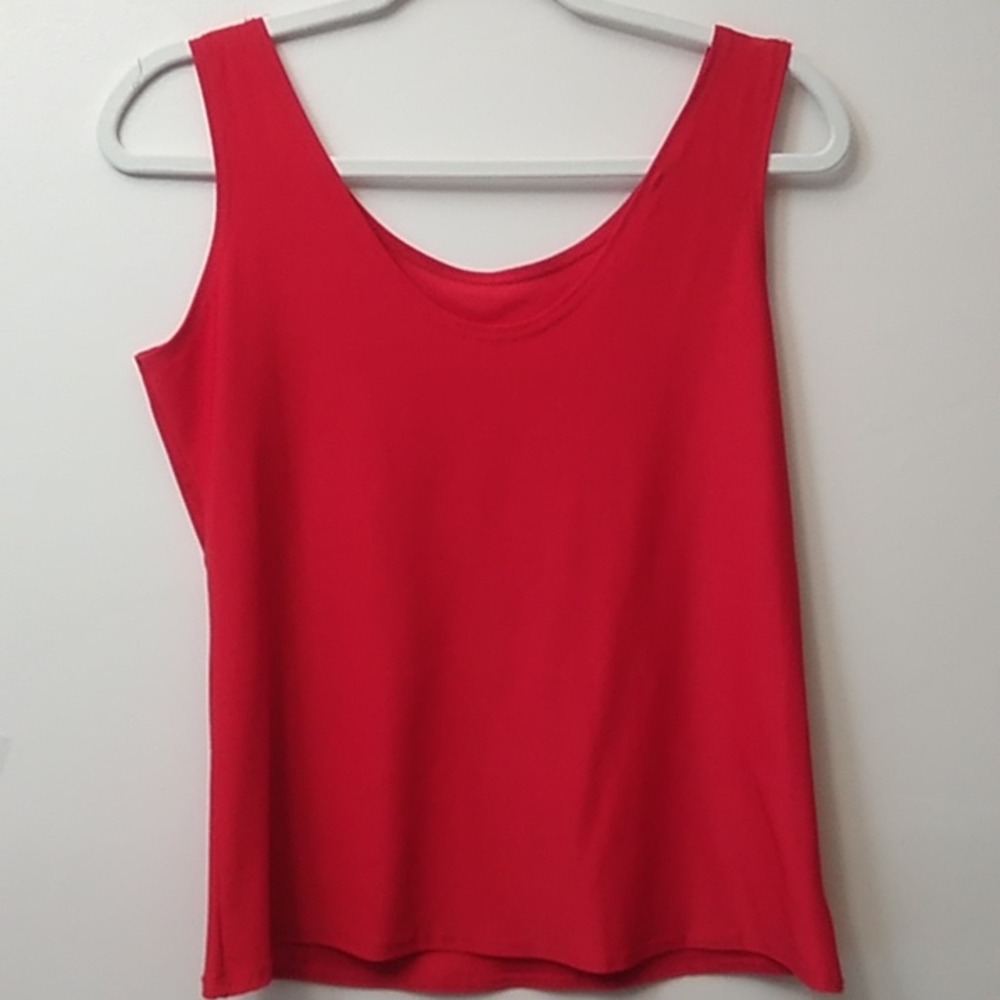 Kleids Rhinestone Tank Top, Red, L - Picture 2 of 6
